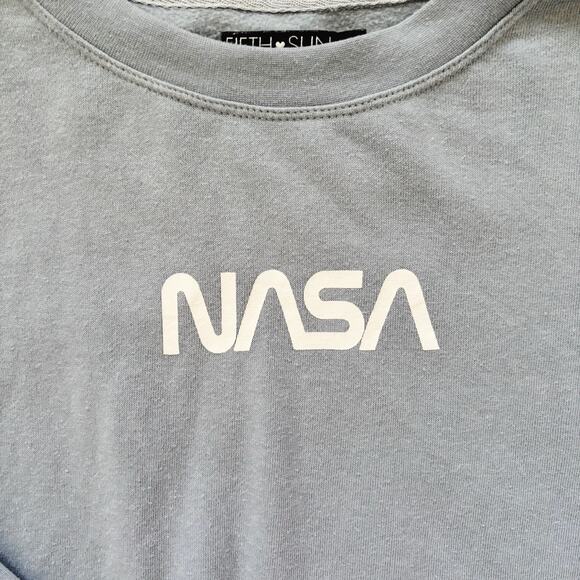 NASA Love Is Universal Cropped Drawstring Sweatshirt - Picture 2 of 6